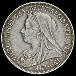1895 Queen Victoria Veiled Head Silver Shilling Obverse