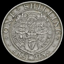 1895 Queen Victoria Veiled Head Silver Shilling reverse