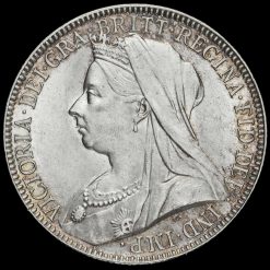 1899 Queen Victoria Veiled Head Silver Florin Obverse