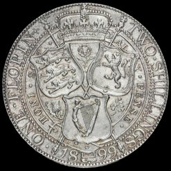 1899 Queen Victoria Veiled Head Silver Florin Reverse