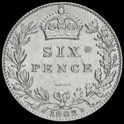 1902 Edward VII Silver Sixpence Reverse