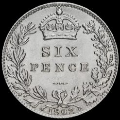 1902 Edward VII Silver Sixpence reverse