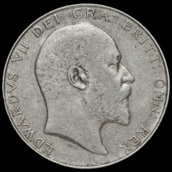 1909 Edward VII Silver Half Crown Obverse