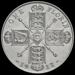 1913 George V Silver Florin Reverse