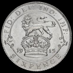 1915 George V Silver Sixpence Reverse