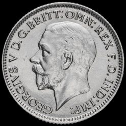 1930 George V Silver Sixpence Obverse