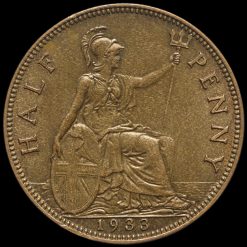 1933 George V Halfpenny Reverse