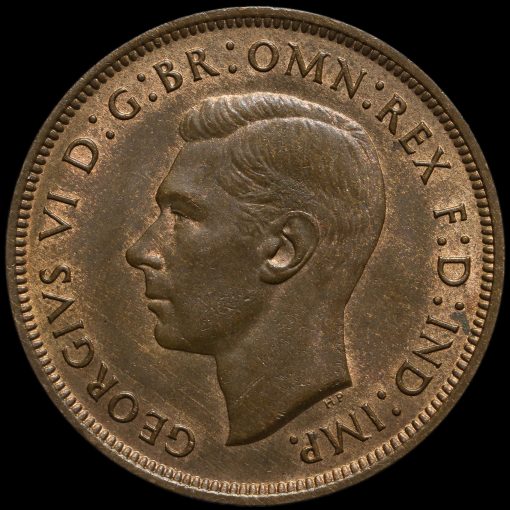 1940 George VI Penny Obverse