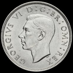 1941 George VI Silver Two Shilling Coin / Florin Obverse