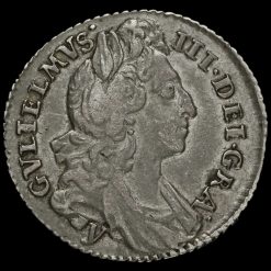 1696 William III Early Milled Silver Sixpence Obverse