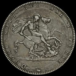 1819 George III Milled Silver LIX Crown Reverse
