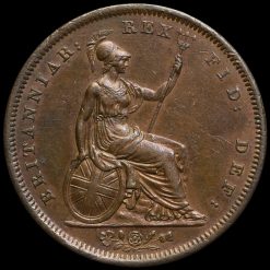1826 George IV Milled Copper Penny Reverse