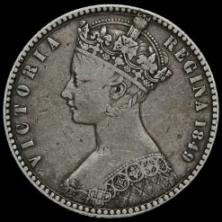 1849 Queen Victoria Godless Florin Obverse