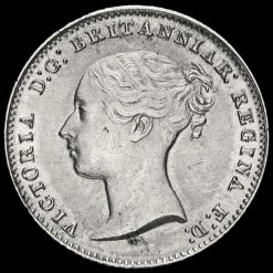 1854 Queen Victoria Young Head Silver Fourpence / Groat Obverse