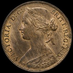1860 Queen Victoria Bun Head Penny Obverse