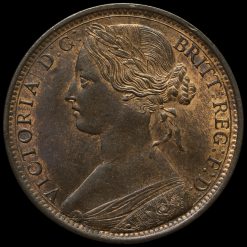 1862 Queen Victoria Bun Head Penny Obverse