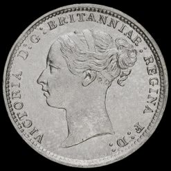 1883 Queen Victoria Young Head Silver Threepence Obverse