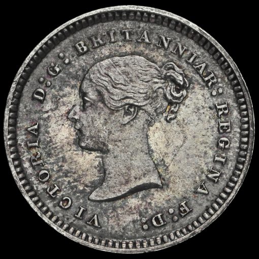 1884 Queen Victoria Young Head Silver Maundy Twopence Obverse