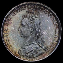1887 Queen Victoria Jubilee Head Silver Threepence Obverse