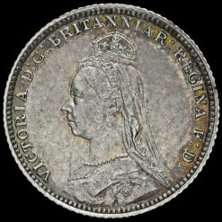 1888 Queen Victoria Jubilee Head Silver Groat Obverse