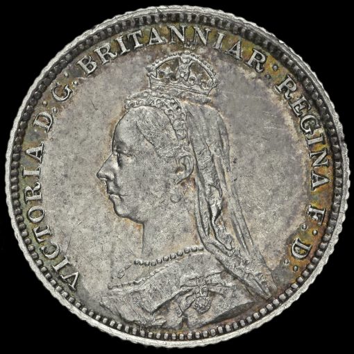 1888 Queen Victoria Jubilee Head Silver Groat Obverse