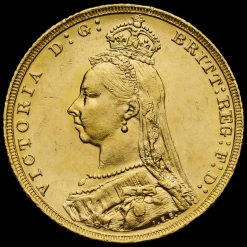 1889 Queen Victoria Jubilee Head Gold Full Sovereign Obverse