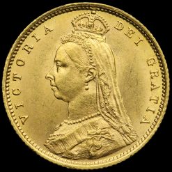 1892 Queen Victoria Jubilee Head Gold Half Sovereign Obverse