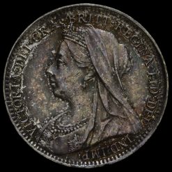 1893 Queen Victoria Veiled Head Silver Threepence Obverse
