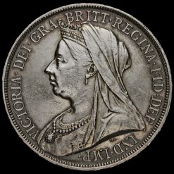 1893 Queen Victoria Veiled Head Silver LVI Crown Obverse