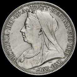 1893 Queen Victoria Veiled Head Silver Florin Obverse
