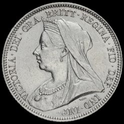 1893 Queen Victoria Veiled Head Silver Shilling Obverse