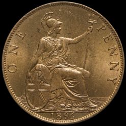 1896 Queen Victoria Veiled Head Penny Reverse