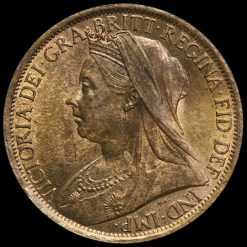 1897 Queen Victoria Veiled Head Penny Obverse