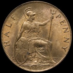 1900 Queen Victoria Veiled Head Halfpenny Reverse