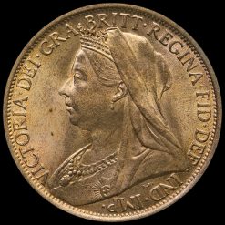 1901 Queen Victoria Veiled Head Penny Obverse