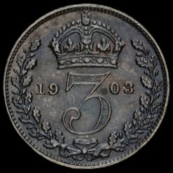 1903 Edward VII Silver Threepence Reverse