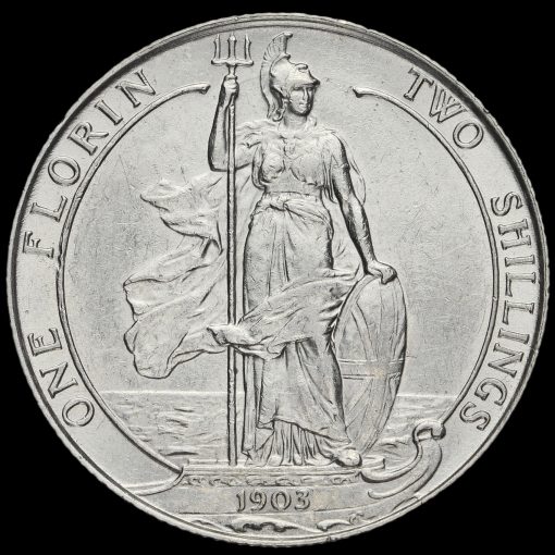 1903 Edward VII Silver Florin Reverse