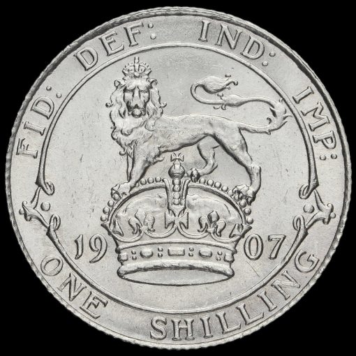 1907 Edward VII Silver Shilling Reverse