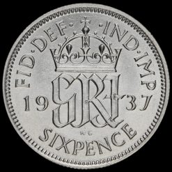 1937 George VI Silver Sixpence Reverse