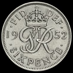 1952 George VI Sixpence Reverse