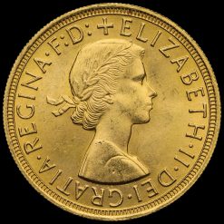 1957 Elizabeth II Gold Full Sovereign Obverse