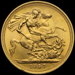 1957 Elizabeth II Gold Full Sovereign Reverse