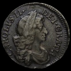 1682 Charles II Early Milled Silver Maundy Threepence Obverse