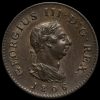 1806 George III Early Milled Copper Farthing Obverse