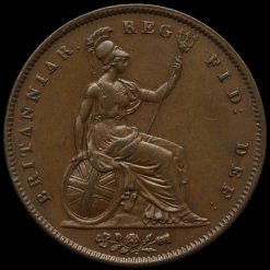 1841 Queen Victoria Young Head Copper Penny Reverse