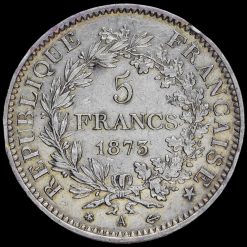 France 1873 Silver 5 Francs Reverse