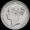 1880 Queen Victoria Young Head Silver Shilling Obverse