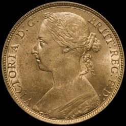 1882 H Queen Victoria Bun Head Penny Obverse