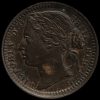 1885 Queen Victoria Bronze Third Farthing Obverse