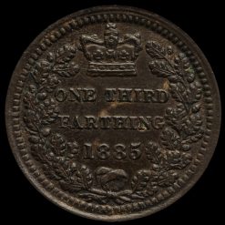 1885 Queen Victoria Bronze Third Farthing Reverse
